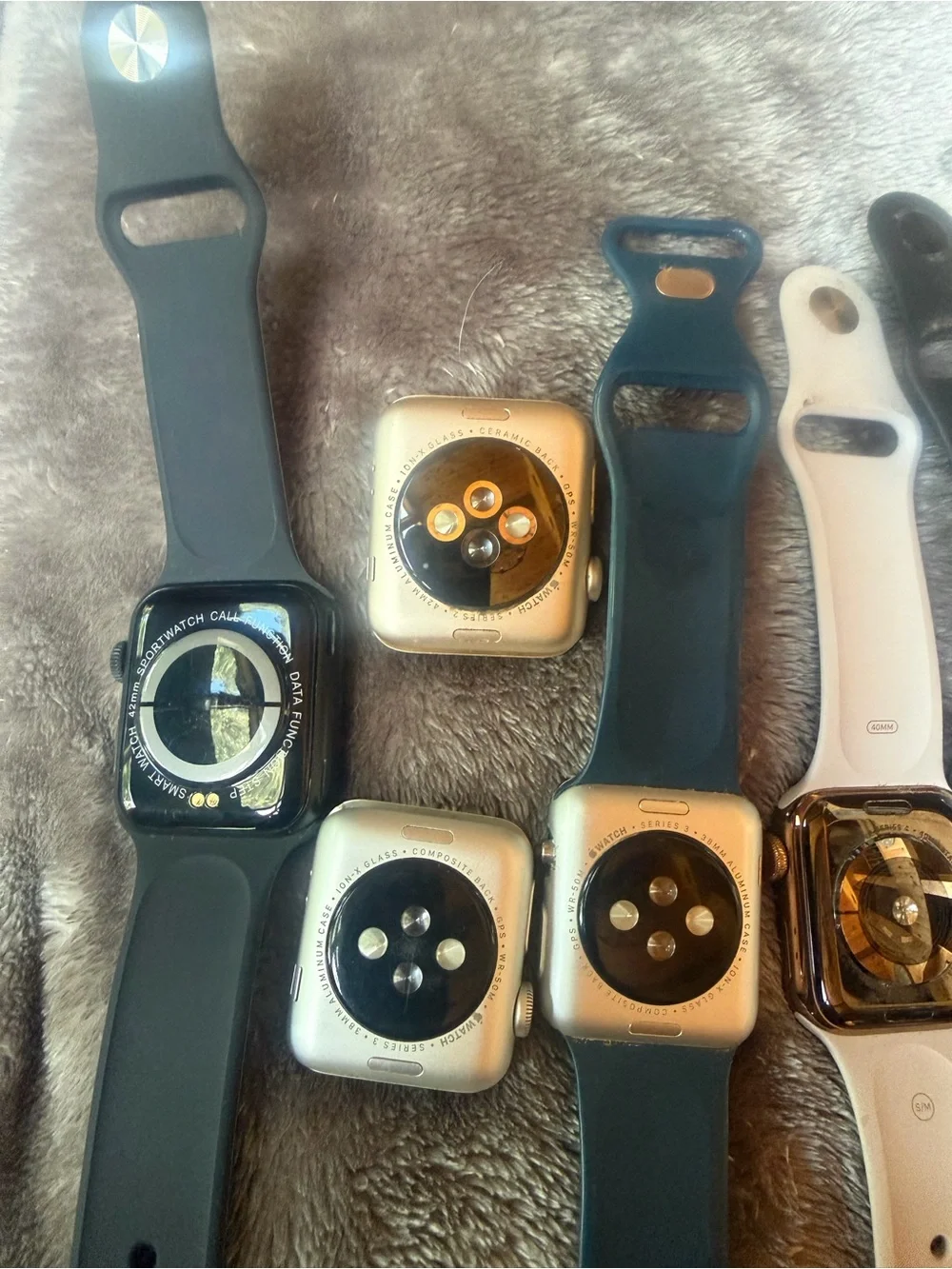 (Parts Only)Mixed Smartwatch Pack - Black, Blue, White, Gray, Green Bands